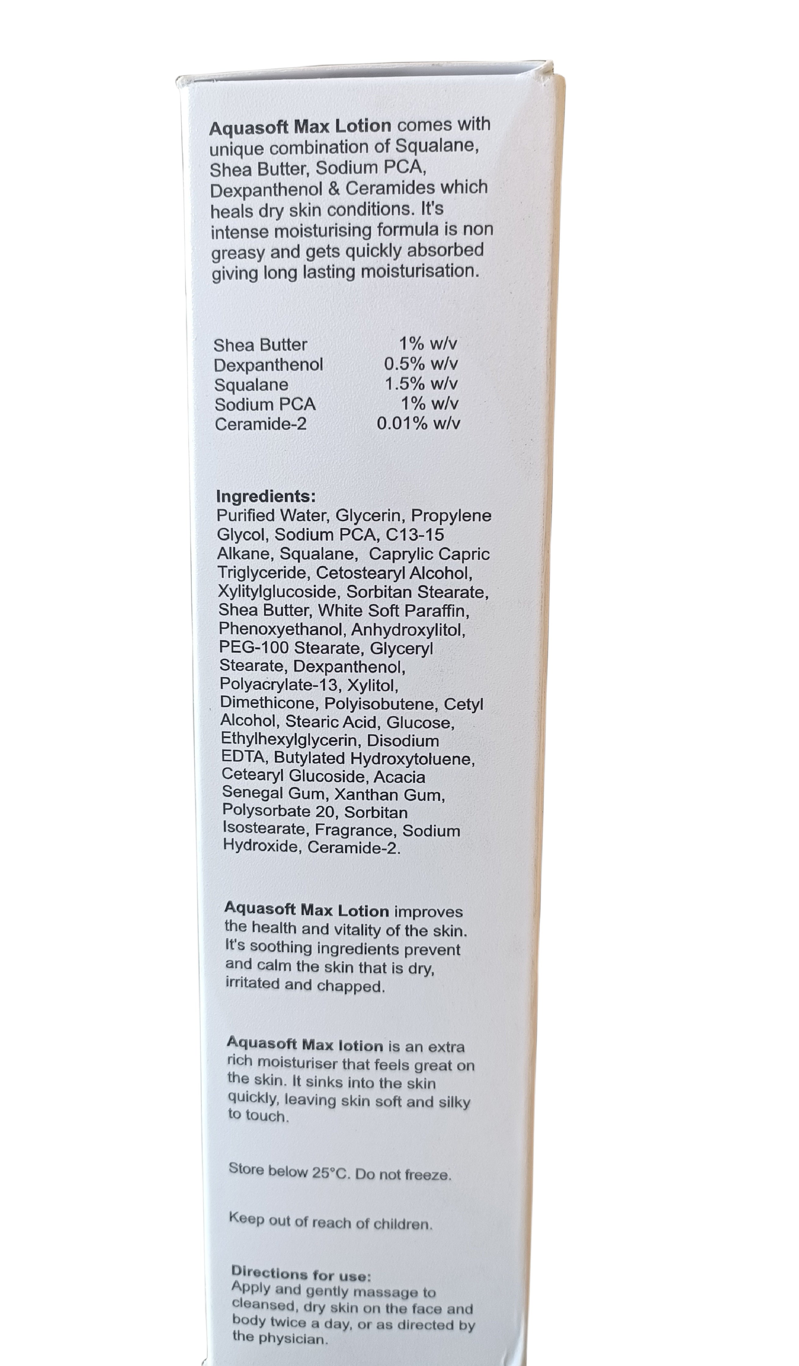 Aquasoft max Intense Moisturizing Lotion With Ceramide 200ml
