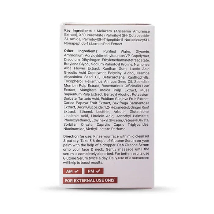 Glutone Melazero 1% X50 Purewhite 1% Serum, 30ml