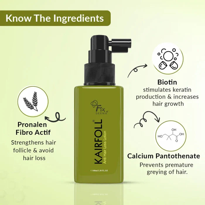 Fixderma Kairfoll Anti Hair Loss Lotion, 100ml