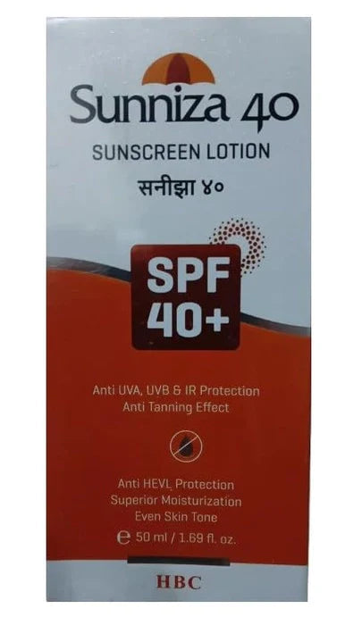Sunniza Sunscreen Lotion SPF 40+,  50gm