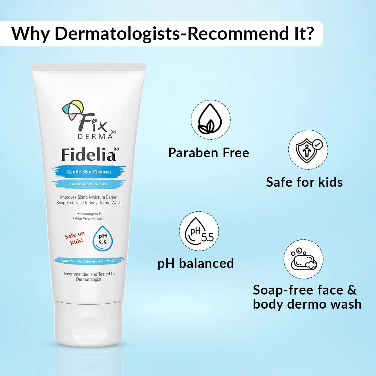 Fixderma Fidelia Gentle Skin Cleanser 100ml