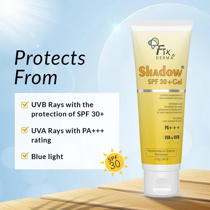 Fixderma Shadow SPF 30+ PA+++ Cream, 75gm