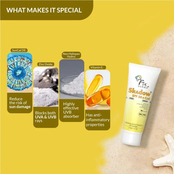Fixderma Shadow Sunscreen SPF 50+ Gel 75gm
