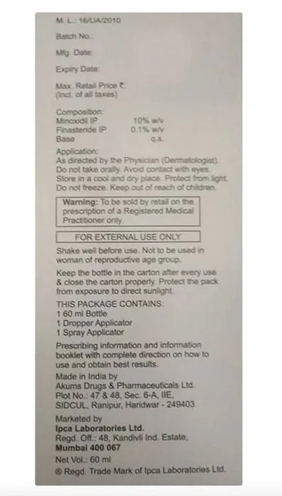 Kera FM 10% Topical Solution, 60 ml