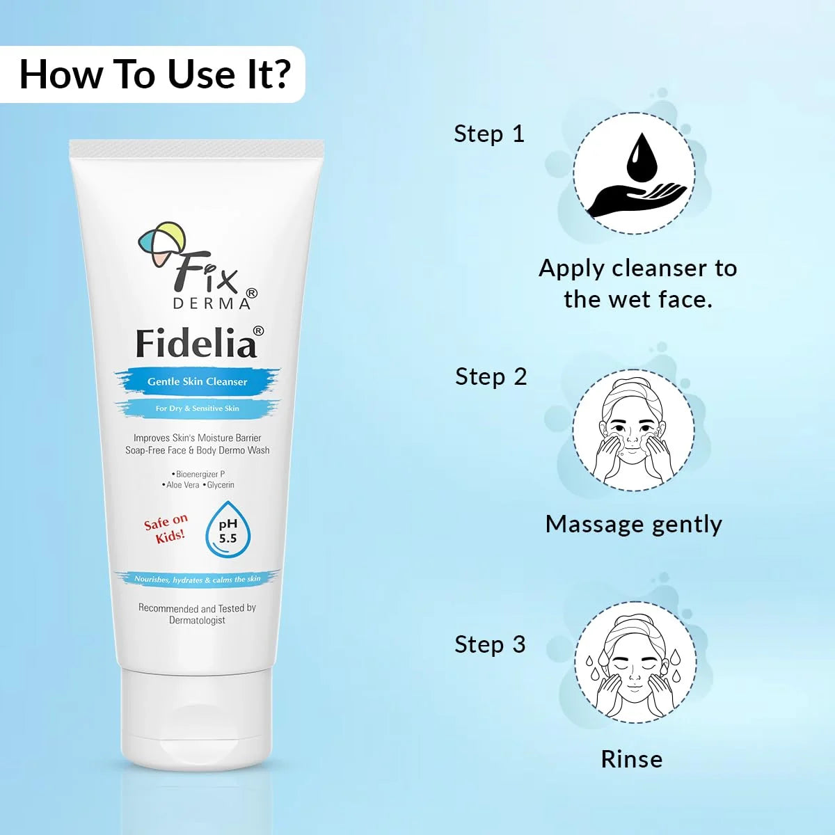 Fixderma Fidelia Gentle Skin Cleanser 100ml