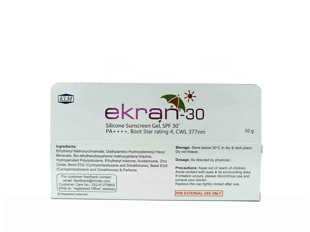 Ekran-30 Silicone Sunscreen Gel SPF 30+ PA++++