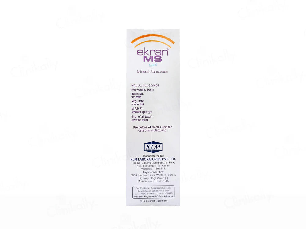 Ekran MS Mineral Sunscreen Gel SPF 50 PA+++