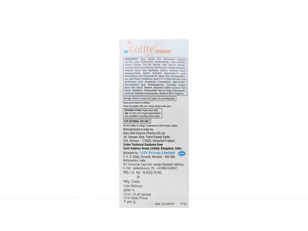 Golite Active Depigmenting Cream