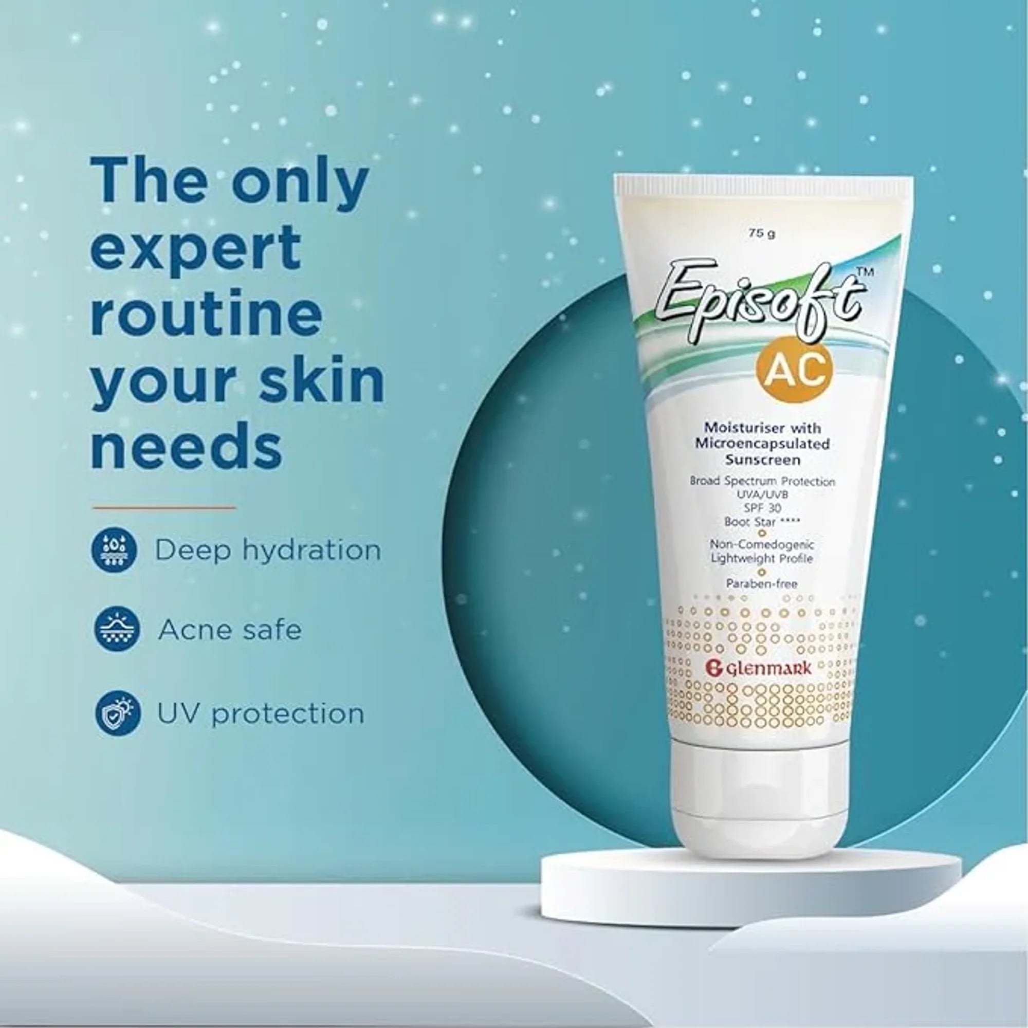 Episoft AC Sunscreen Cream SPF 30 ,75 gm