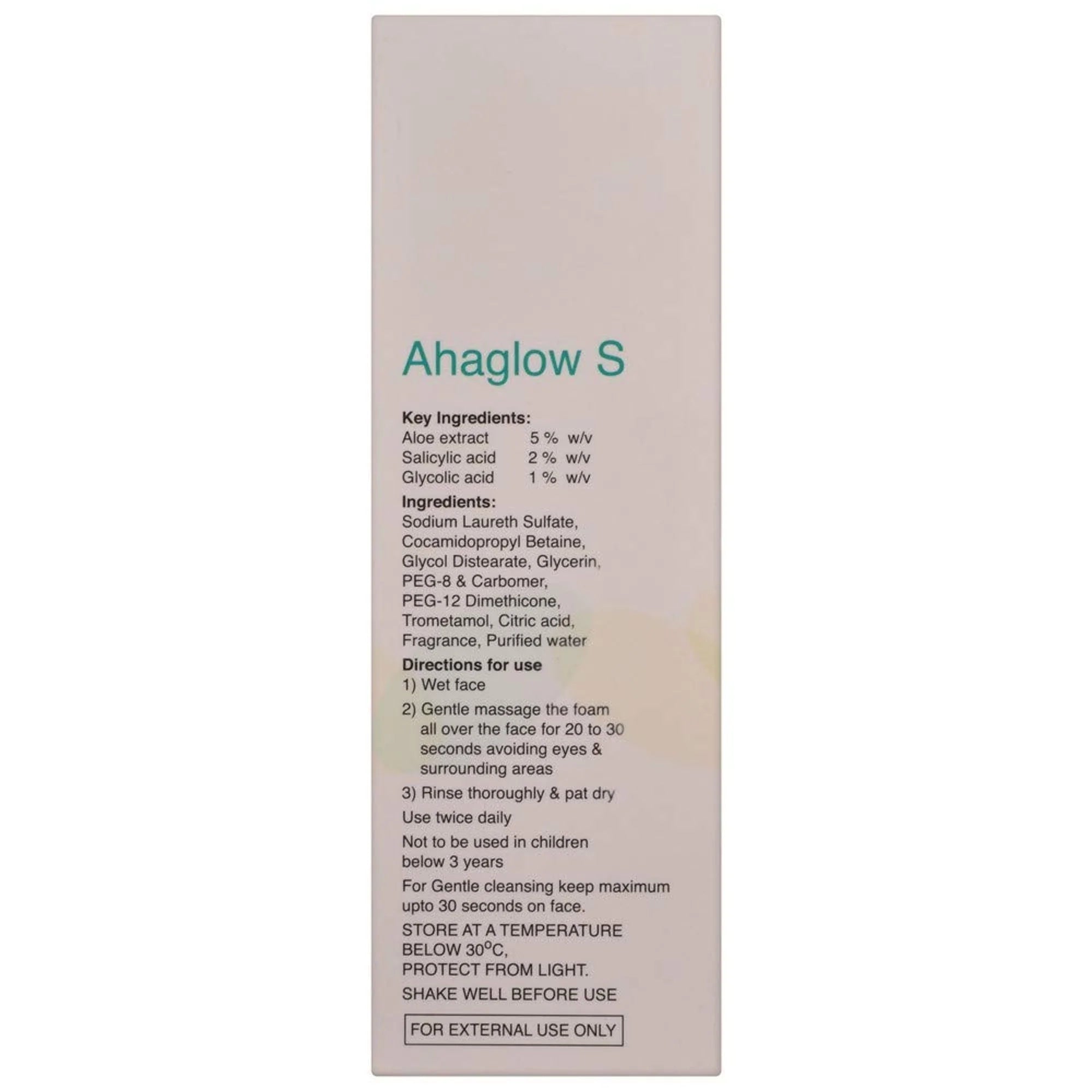 Ahaglow S Foaming Face Wash, 60 ml