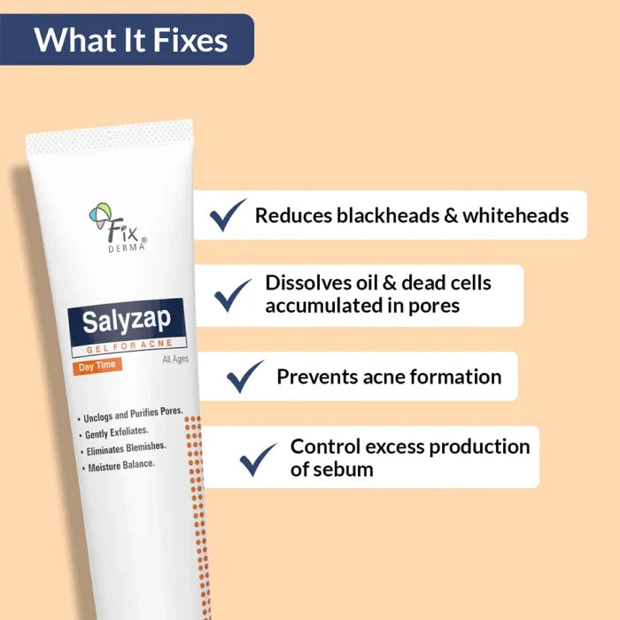 Fixderma Salyzap Gel For Acne Day Time, 20gm