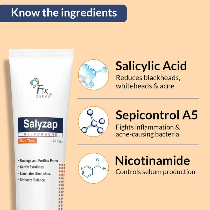 Fixderma Salyzap Gel For Acne Day Time, 20gm