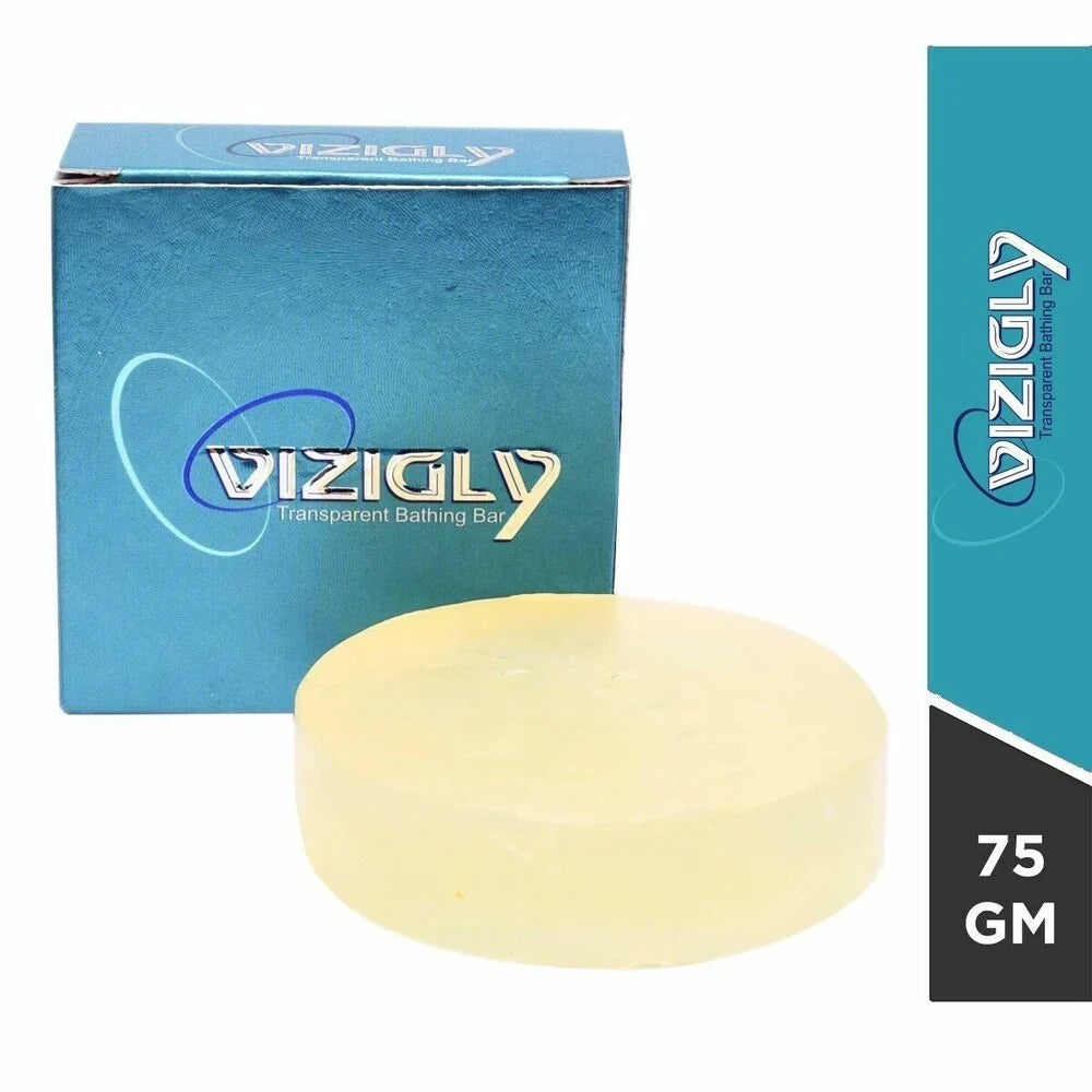Vizigly Transparent Bathing Bar, 75 gm pack of 2