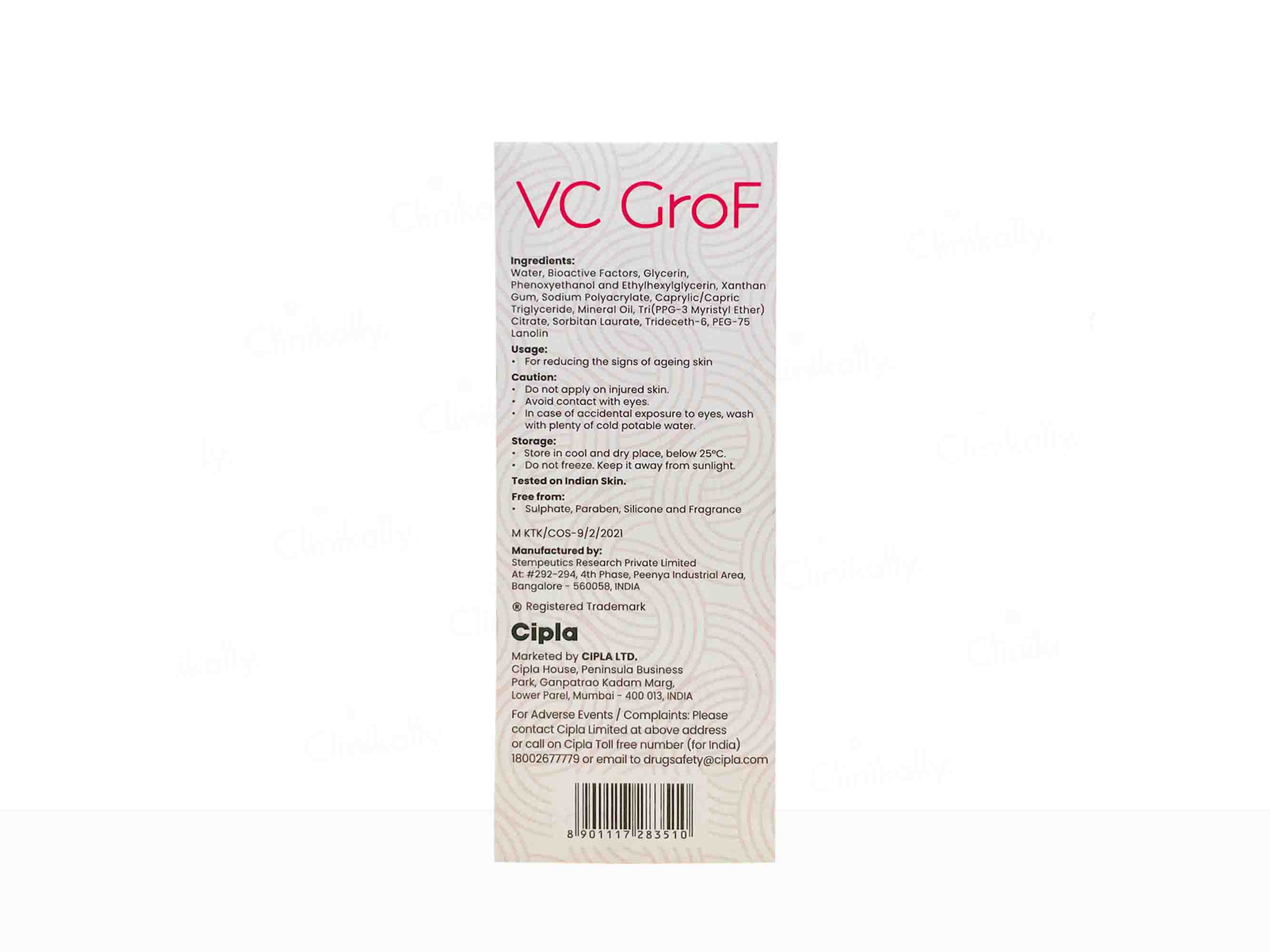 Vc Grof Face Serum , 30gm